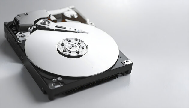 Hard drive with project labels sitting on desk providing organized storage for professional photography generative AI
