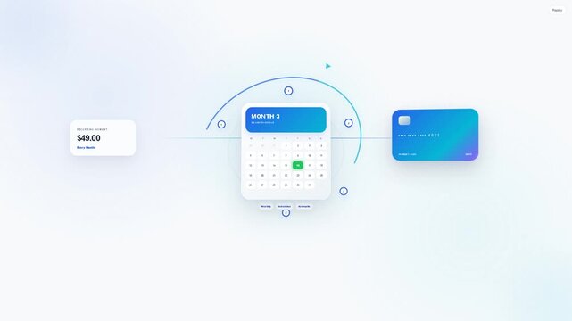 Recurring Payment and Monthly Subscription Billing Animation
