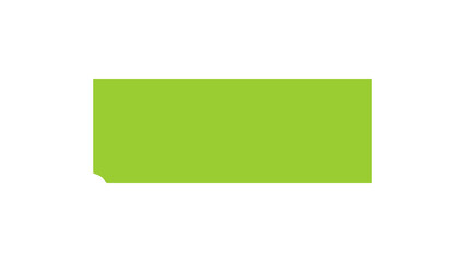 A vibrant lime green rectangle with a curved bottom left corner on a transparent background simple modern design element for web graphics and presentations transparent background © Sania