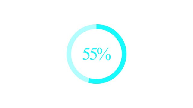 Pie chart animated video with 60 percent element Statistics Business and finance theme Visual Data Representation for Finance, Sales, Statistics, Diagram. Motion Graphics Animated