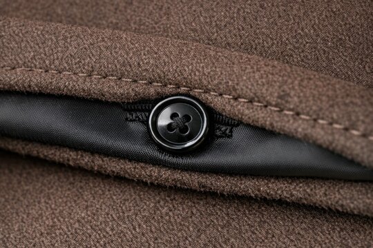 A close-up shot of a button on a jacket
