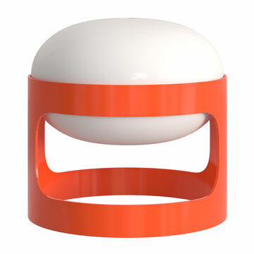 Mid century table lamp isolated on a white background