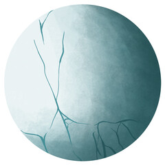 Enceladus Moon Illustration Isolated on Transparent Background © Anya