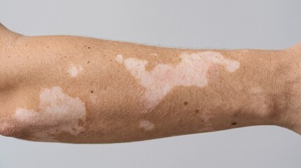 Fototapeta premium Close up of arm with vitiligo skin condition.