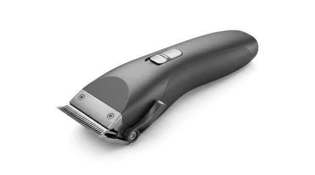 Modern electric hair clipper for grooming isolated on white background