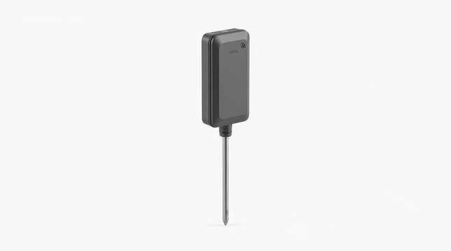 Smart soil moisture meter plant sensor wireless temperature probe garden monitor isolated on white background