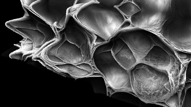  Microscopio de cerca, estructura celular org&aacute;nica, antecedentes cient&iacute;ficos monocrom&aacute;ticos.