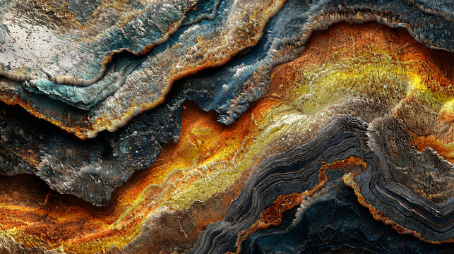  Fondo de arte abstracto dorado, negro y colorido con patr&oacute;n de m&aacute;rmol org&aacute;nico. Detalle de patr&oacute;n de m&aacute;rmol org&aacute;nico en oro fluido, negro y tono tierra. Fondo abstracto de lujo.