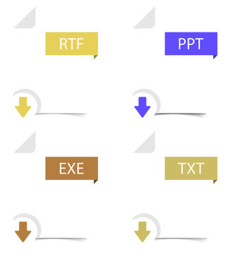 File icons in gold and blue on transparent background PNG