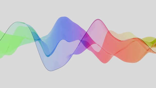Abstract Colorful Fluid Wave 3D Animation, looping animation