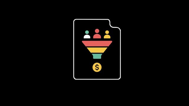 Customer Acquisition Funnel Animation for Business Marketing