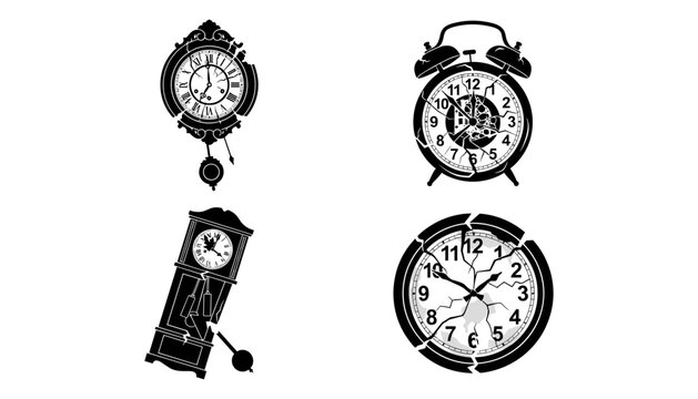 Broken clocks icons