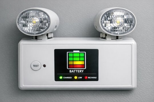A close-up shot of a smartphone or tablet with a lit screen and two small lights on top