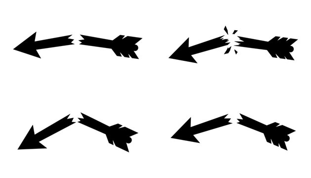 Broken arrows icons