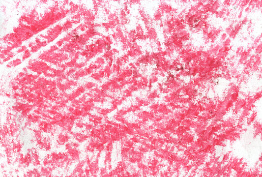 Hand-drawn pink crayon scribble texture with rough sketchy pattern on transparent background