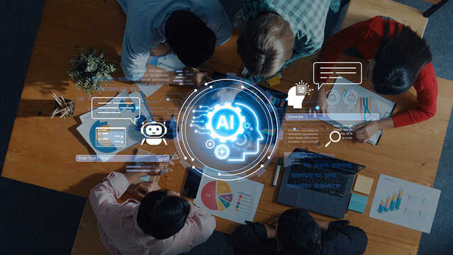 A user interface for a generative AI application. The platform allows users to enter prompts, engage in chatbot conversations, and generate new creative or analytical content. Fermion