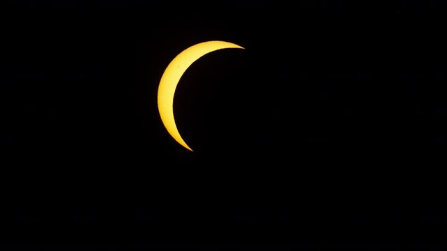moment of totality during the 2026 solar eclipse when the moon cast a shadow over the sun 
