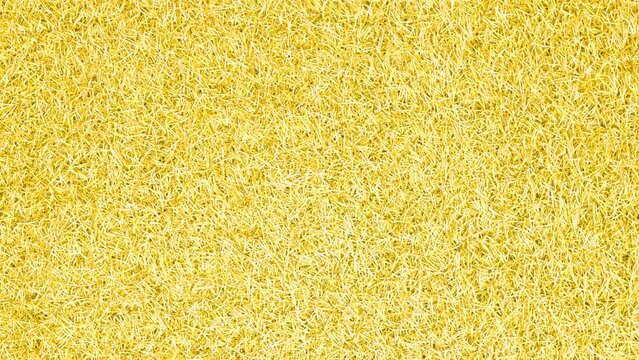 Artificial yellow grass texture background resembling vibrant natural lawn
