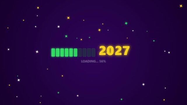 2027 Quantum Gateway Futuristic Loading Bar HUD Motion Graphic