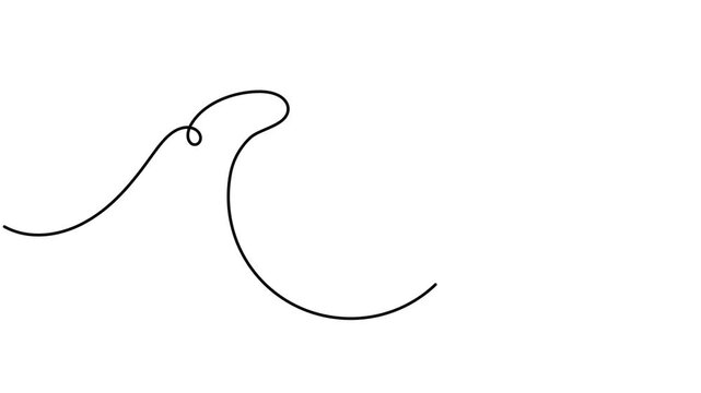 Modern speech bubble frame icon inside circle round sign continuous one line drawing moving on white background minimalist single art best advertisement and announcement communication symbol animation
