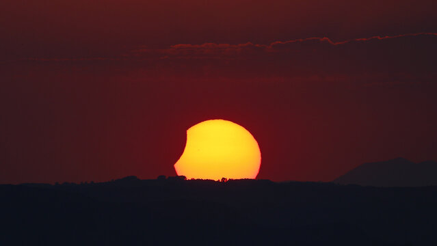 Eclipse parcial, fase del eclipse total.