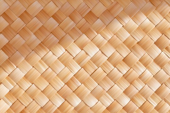 Macro woven seagrass texture with warm natural tones