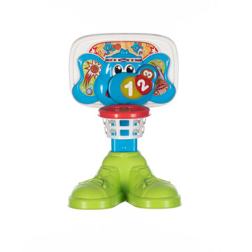 Toy basketball isolated on white background