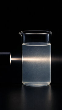 Tyndall Effect Light Scattering Colloidal Suspension