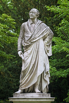 Bremen, Germany. Monument to Heinrich Wilhelm Olbers, the famous German astronomer and physician. The monument was created by Carl Steinhauser in 1848 and erected in Bremen's city park in 1850.