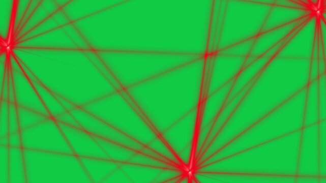 Red Laser Beam Network Lines isolated Green Screen Loop animation,Chroma Key laser lights ,Sci-Fi and Technology and Music Videos Streams Social media Motion design element