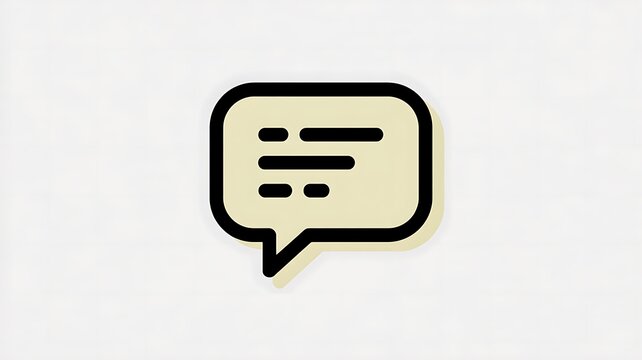 Speech bubble icon with text lines symbol