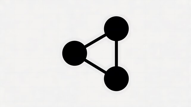 Black share icon with three circles and connecting lines