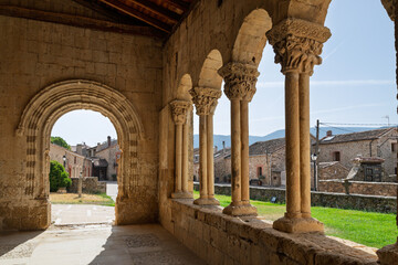 Fototapeta premium San miguel church portico in sotosalbos, segovia