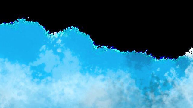 Blue Smoke Fog Effect Motion Graphic, Blue Clouds VFX Overlay Video