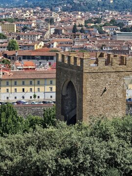 Torre San Niccolo Above the Rooftops of Florence Tuscany Italy