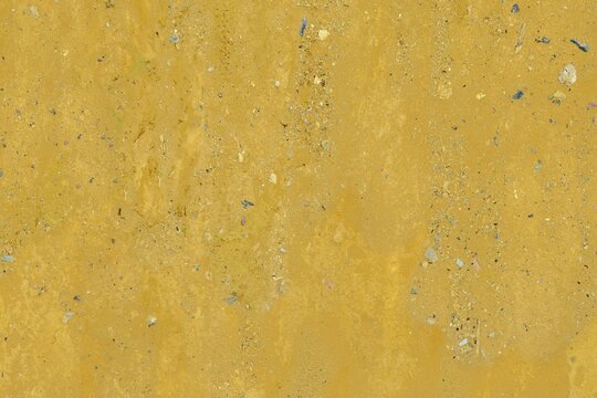 Bright Yellow Ochre Clay Ground Texture