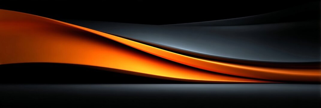 Abstract Orange and Black Wave Motion Background for Professional Advertising and Graphic Web Design