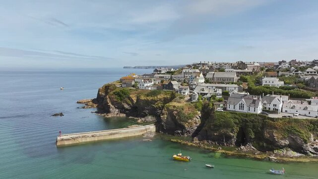 Port Isaac Village from a drone, Cornwall, England 2026