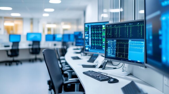 Modern Healthcare Operations Center With Integrated Digital Alternate Connected Support Perspective, medical technology service, AI diagnostic solutions, connected healthcare support
