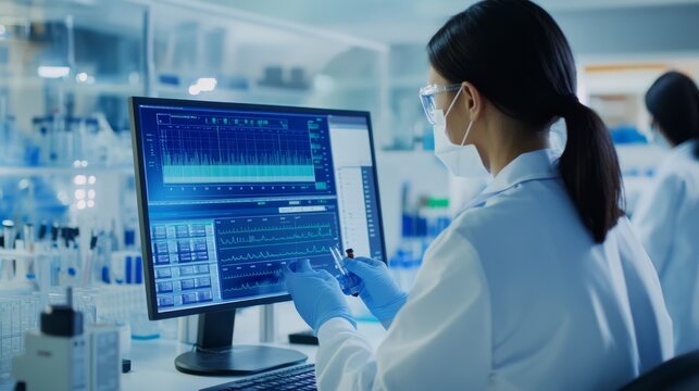 Smart Laboratory Information Management Copy Space Clinical Integration System Scene, medical technology service, AI diagnostic solutions, connected healthcare support