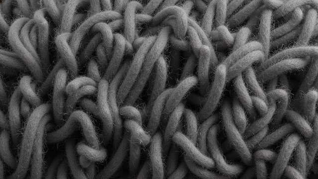 Grey Felt Fiber Texture Closeup