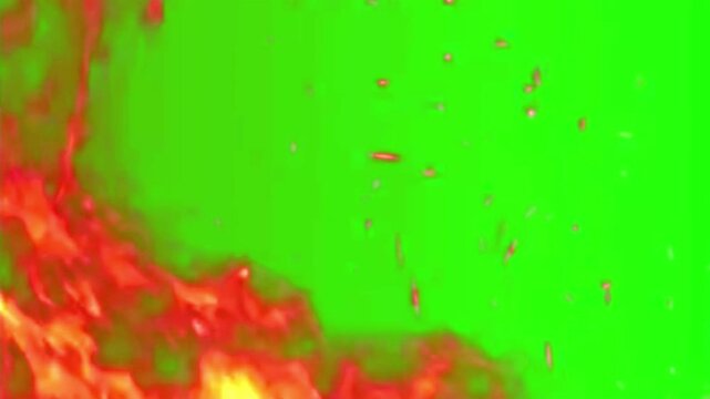 Fire Green Screen. Realistic Flame Effect No Copyright. Fire Explosion Overlay Chroma Key. Burning Fire Animation Background .Free Fire VFX Green Screen . 