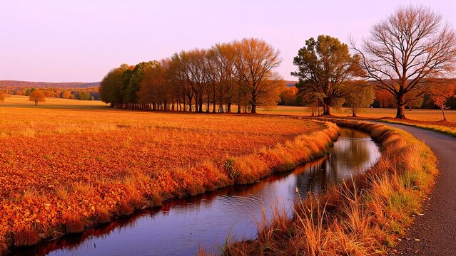 Autumn Landscape at End of Summer