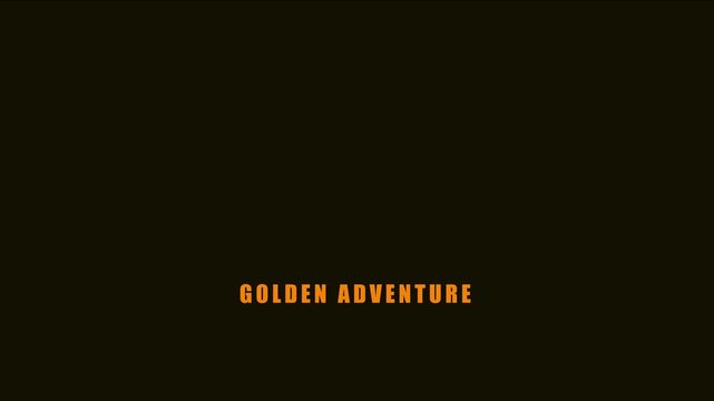Golden adventure minimalist motion title sequence for travel and exploration projects animation 4k motion travel