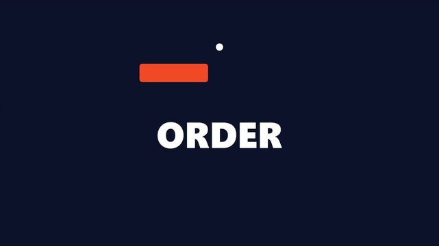 Minimalist order button animation with modern ui and smooth motion for e-commerce and digital interface projects 4k