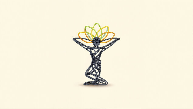The Chakra system for yoga, meditation, ayurveda - banner / background
