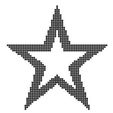 Black Rhinestone Star Vector Template for Hotfix Apparel Design, Retro Y2K Star Pattern Layout for Cricut, Silhouette, printing, streetwear t-shirt, fashion textiles, bedazzled stencils, Y2K aesthetic