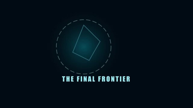 The final frontier futuristic hud motion with glowing geometric shape and digital interface animation 4k