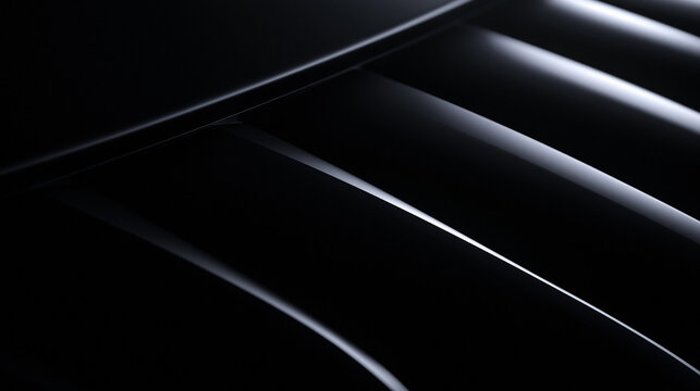 Dark Minimalist Abstract Metallic Curved Surfaces Background