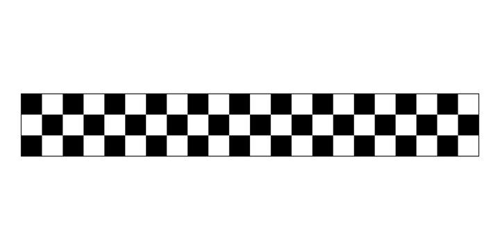 Black and white checkered pattern border strip